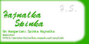 hajnalka spinka business card